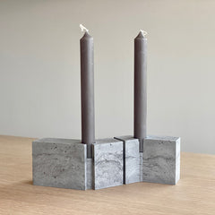 Bent Concrete Candle Holders